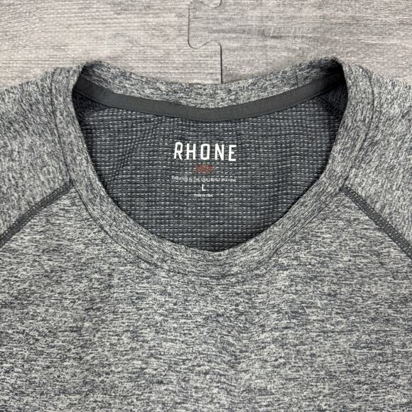 RHONE T-shirt Men L Gray Celliant Performance Tee Running Training Gym EUC - Picture 4 of 8